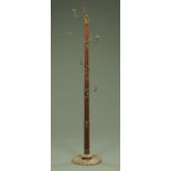 A Regency mahogany hat and coat stand,