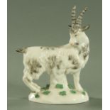 A Samson of Paris porcelain figure of a goat, late 19th century,