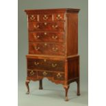A 19th century mahogany chest on stand,