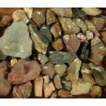 A quantity of geological rock specimen samples, to include lematite, galena, volcanic ash,