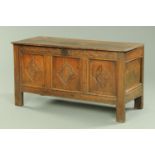 A late 17th/early 18th century Westmorland oak coffer,