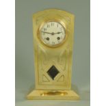 An Arts & Crafts brass mantle clock, late 19th/early 20th century,
