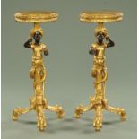 A pair of Blackamoor pedestals,