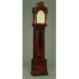 An 18th century mahogany pagoda top longcase clock, circa 1780,