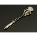 An Edwardian silver chatelaine clip, Birmingham 1903,