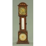A late Victorian/Edwardian rosewood miniature longcase clock,