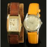 A 9 ct gold cased Vertex gentleman's wristwatch, Birmingham 1946,