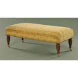 An Edward Ferrell Limited Regency style rectangular stool, with stuffover top,
