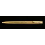 A Sheaffer 9 ct gold ballpoint pen, with engine turned decoration (see illustration).
