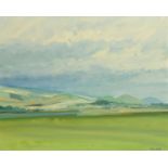 Tom Robb, "A Fellside View", signed, oil on board, 39.5 cm x 49 cm.