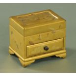 A Japanese miniature tabletop chest, Meiji - Taisho period,