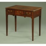 A 19th century oak side table, with moulded edge,