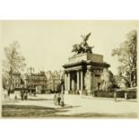 Leonard Russell Squirrell RWS RE (1893-1979), Hyde Park Corner, black and white etching, plate 17.