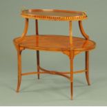 An Edwardian satinwood etagere. Width 88 cm, height 83 cm (see illustration).