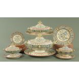 A Mintons "Connaught Japan" part dinner service, date code for 1878,