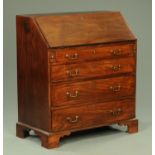 A George III mahogany bureau,