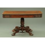 An Anglo-Indian rosewood library table,
