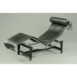 After Le Corbusier, an LC04 floating recliner,