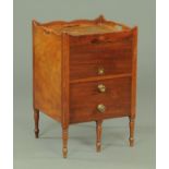 A George III mahogany bedside commode,