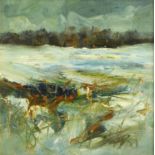 Aidan Butler, "More Snow on the Way", signed, titled and dated verso 2009, oil on canvas,
