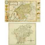 Herman Moll, a hand coloured engraved map of Westmorland, circa 1724,