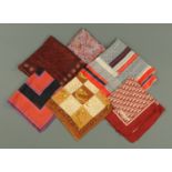 Six ladies silk scarves to include Cartier, Vittorio, Balenciaga,