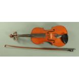 A French full size violin, with interior label for Francois Barzoni,