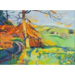Godfrey Tonks (b. 1948), "Burrel Hill", signed, pastel, 29 cm x 39.5 cm (see illustration).