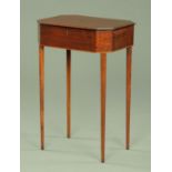 A late 19th century mahogany worktable,