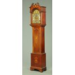 An Edwardian inlaid mahogany longcase clock,