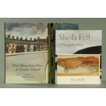 Three books and a booklet on Percy Kelly and a book on Sheila Fell,