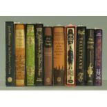 Folio Society books, all in slip cases and mostly shrink wrapped, "The Golem", "In a Glass Darkly",