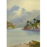 Donald A Paton (Edward Horace Thompson 1879-1949), watercolour, "Loch Katrine", 34 cm x 24 cm,