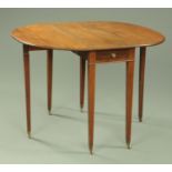 A Howard and Son mahogany drop leaf table,