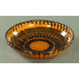 Bob Parr for Culloden Pottery, a handmade pottery fruit bowl and plate,