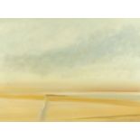 Tom Robb, coastal scene, oil on canvas, signed and titled verso on stretcher, 91 cm x 122 cm.