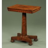 A William IV rosewood occasional table, rectangular,