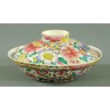 A Chinese Millefiori bowl and cover, 19th century,
