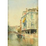 Marcher, "Rialto Della Guardia, Venezia", signed Marcher, Venezia, watercolour, 24.5 cm x 16.5 cm.