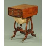 A Regency mahogany worktable,