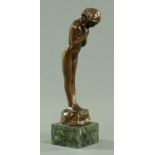 Alexander Proudfoot (1878-1957), The Faun, patinated bronze figure, signed to the base,