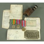Military Interest - A Defence & War Medal, with counterfoil from 2825 Awarded to L.W.
