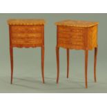 A pair of bedside cabinets,