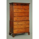 A George III mahogany tallboy,