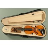 A Continental half size violin, 19th / early 20th century,
