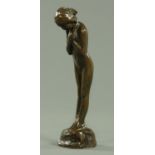 Alexander Proudfoot (1878-1957), "The Faun", patinated bronze, signed in the bronze. 21.