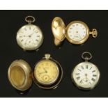 Two silver cased pocket watches,