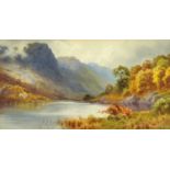 Edward Horace Thompson (1879-1949), watercolour, "In Russet Clad" Thirlmere & Raven Crag.
