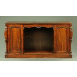 An early Victorian rosewood side table cabinet,
