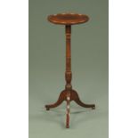 A Regency mahogany candle stand,